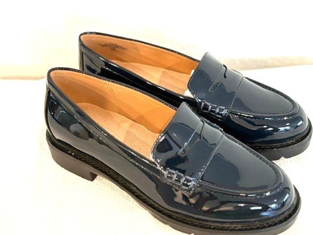 Rockport Kacey Penny Women’s Loafers Navy Patent Leather Cushioned US 6.5 M